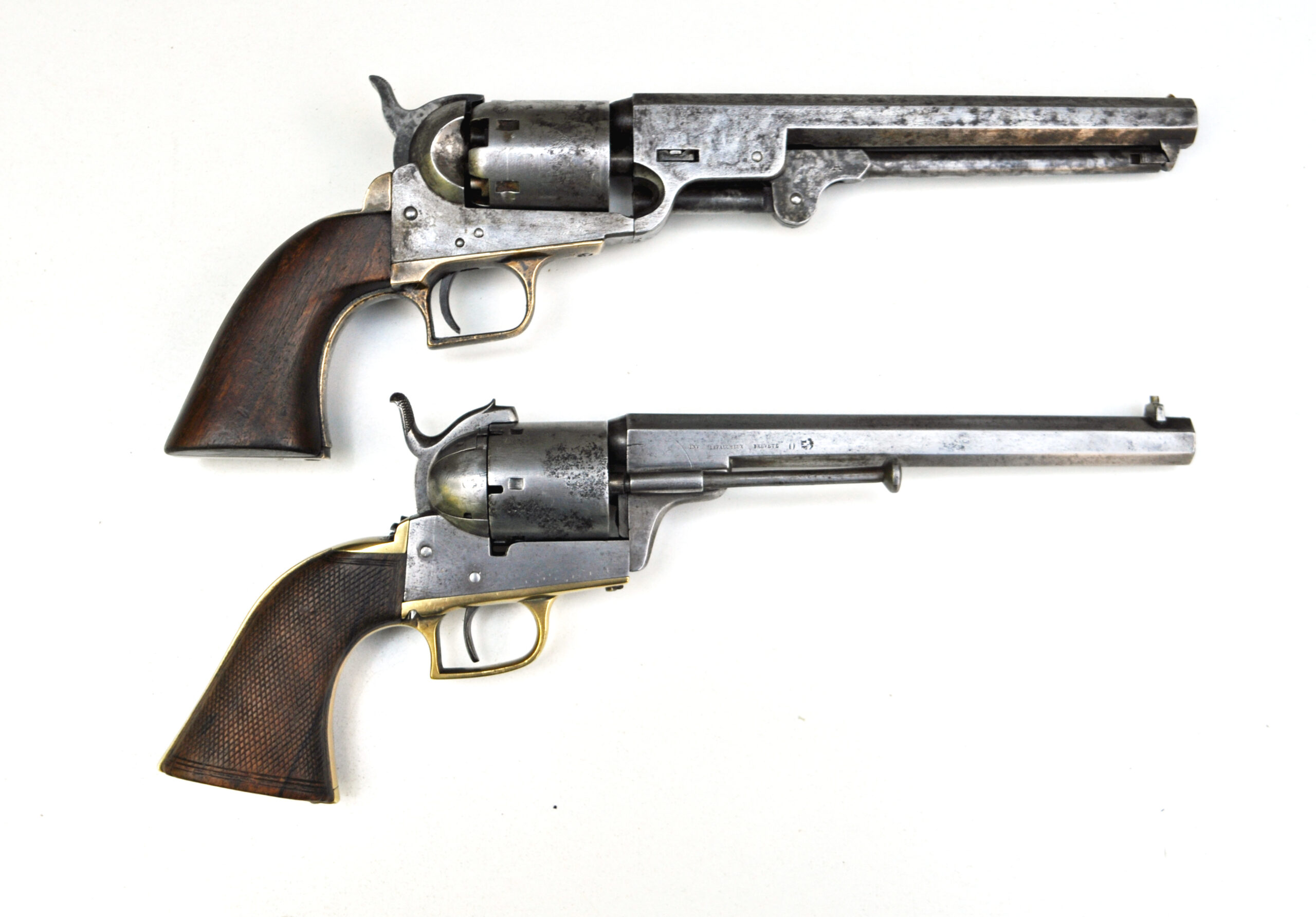 LF0 - The first prototype of the Lefaucheux Model 1854 Revolver built on a modified Colt Brevete frame