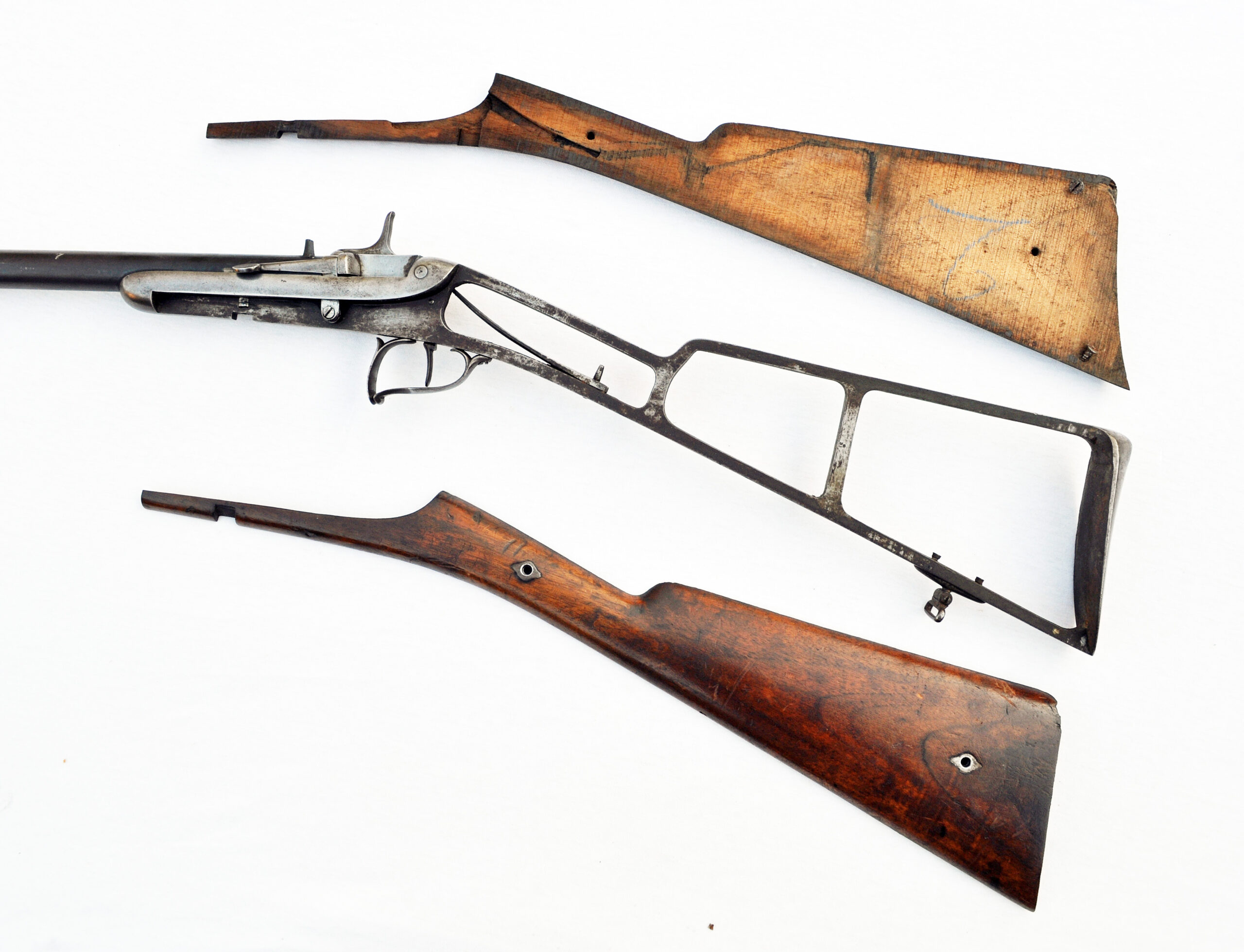 Carbine with metal frame according to the 1859 patent