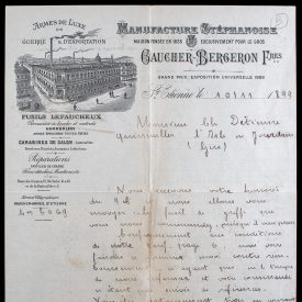Gaucher-Bergeron Frères – 1899 Manufacturer’s Correspondence on Arms Trade Practices