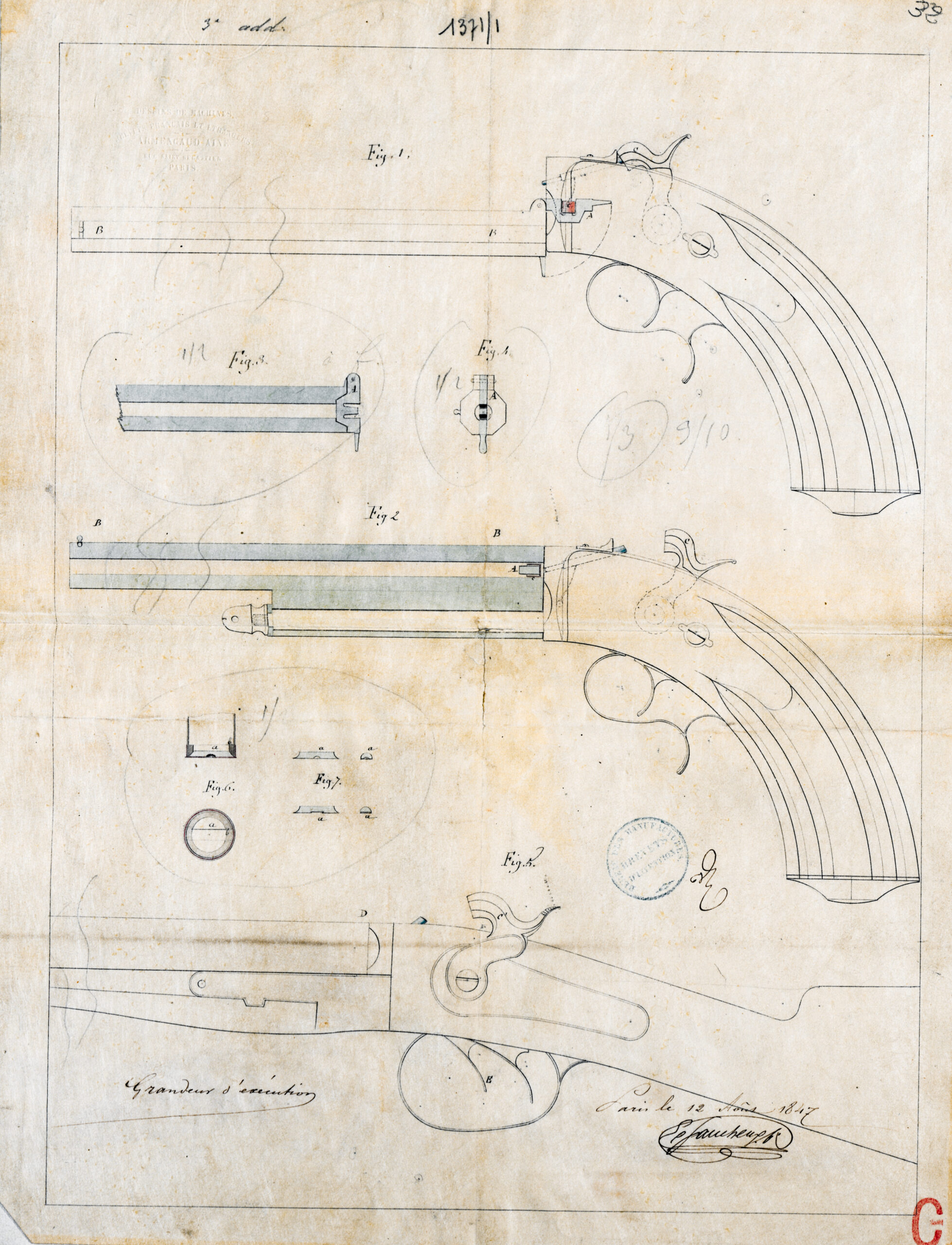 Lefaucheux Central Percussion Patent