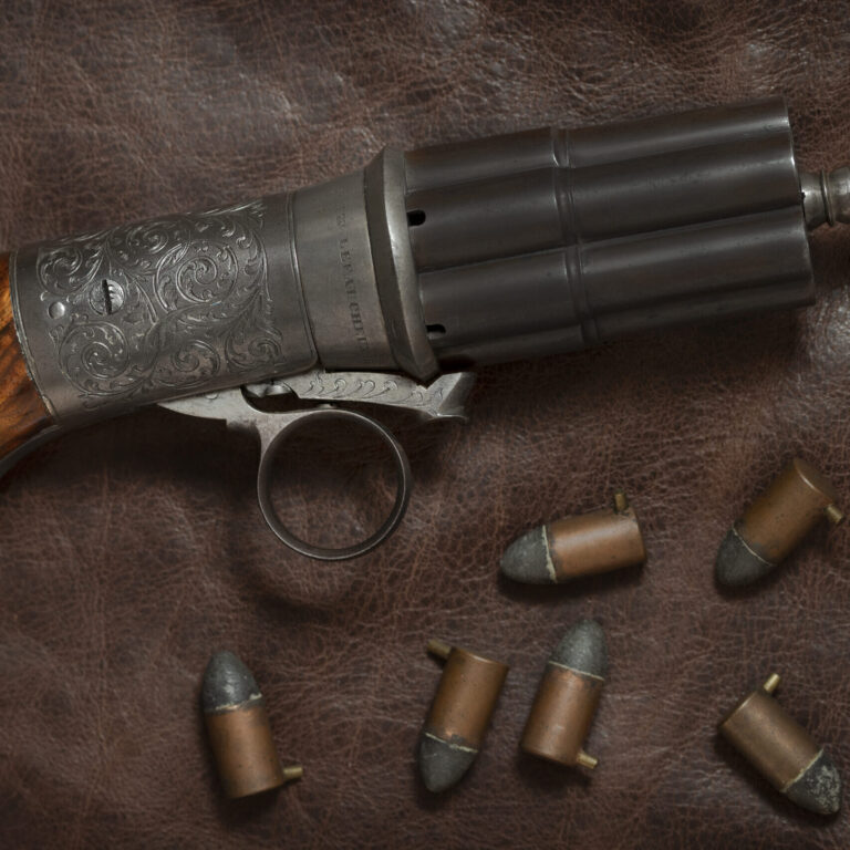 Casimir Lefaucheux’s 9mm Underhammer Pinfire Pepperbox Revolver (1846)