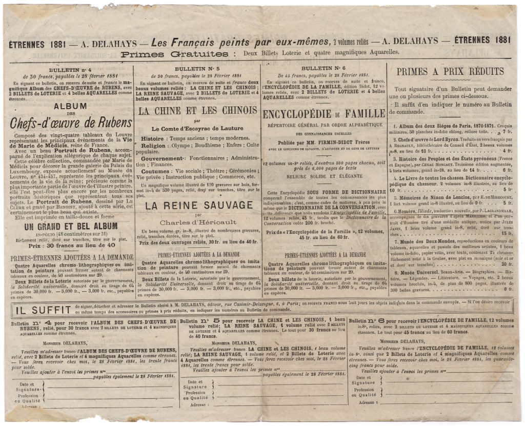 A. Delahays 1881 Étrennes: Exquisite Lefaucheux Revolvers and Firearms with Artistic and Literary Offerings for New Year Gifts