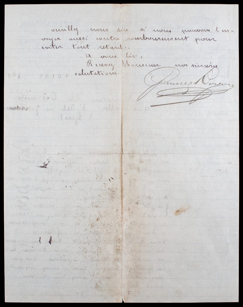 Gaucher-Bergeron Frères – 1899 Manufacturer’s Correspondence on Arms Trade Practices