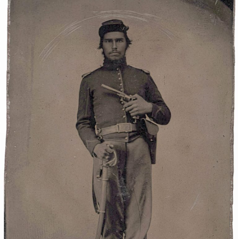 Union Cavalry Corporal with Lefaucheux Model 1854 and Saber
