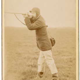 Winter Snipe Hunt: Sportsman with Lefaucheux Pinfire Shotgun