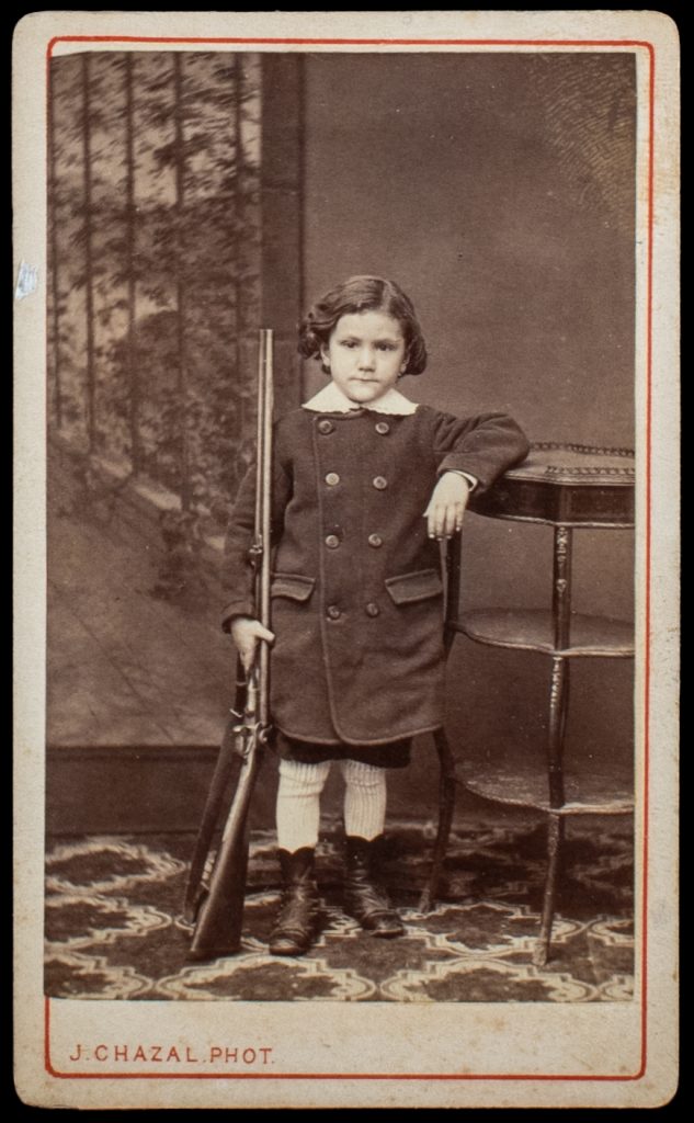 Young Pupil of the Hunt: Studio Portrait with Pinfire Shotgun