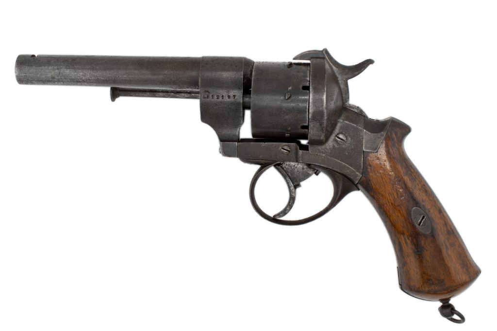 Eugène Lefaucheux Model 1862 “Triple Action” Revolver with Patent No. 55,784 Mechanism (12mm Pinfire)