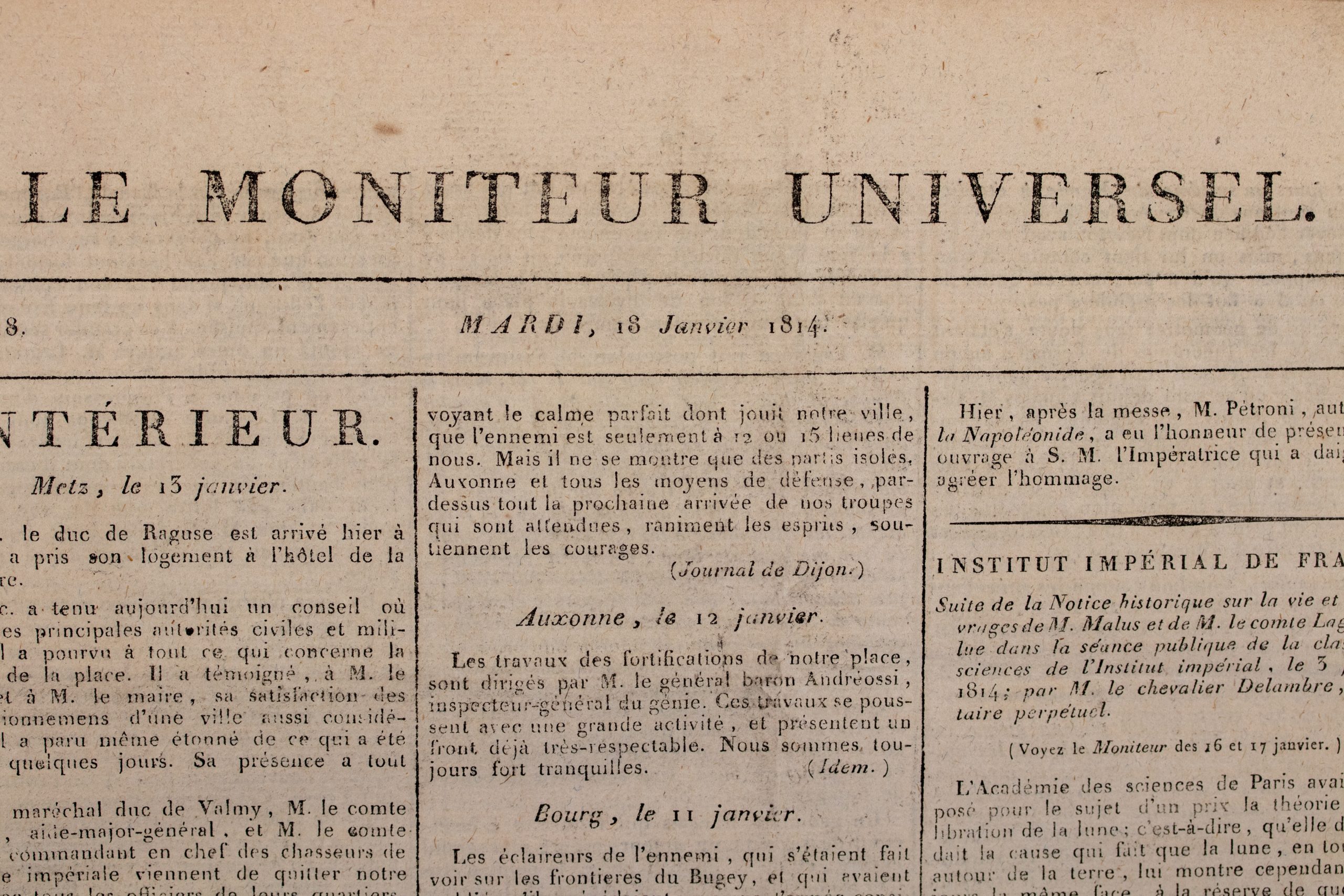 Jean Samuel Pauly - 1812 Firearm Innovations (Le Moniteur Universel, January 18, 1814)